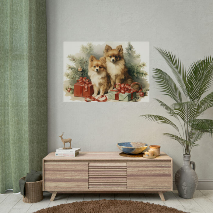 Pomeranian Dog At Christmas Poster - Image 14