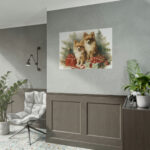 Pomeranian Dog At Christmas Poster - Image 15