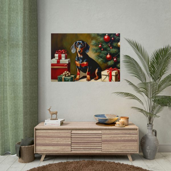 101875-268.jpg Dachshund Vintage Christmas Poster