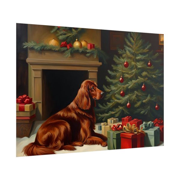 101875-272.jpg Irish Setter Vintage Christmas Poster