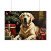 101875-276.jpg Labrador Vintage Christmas Poster