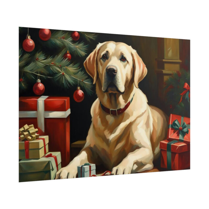 Labrador Vintage Christmas Poster - Image 13