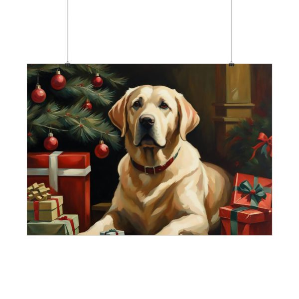 101875-281.jpg Labrador Vintage Christmas Framed Poster