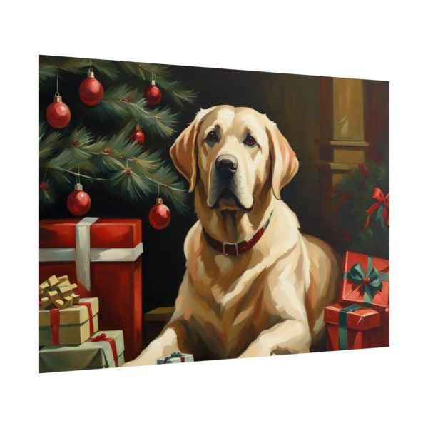 101875-282.jpg Labrador Vintage Christmas Framed Poster