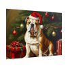 101875-287.jpg English Bulldog Vintage Christmas Poster