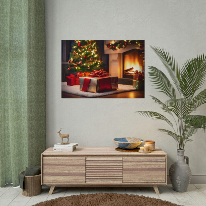 Christmas Gifts, Tree and Fireplace Poster - Image 14