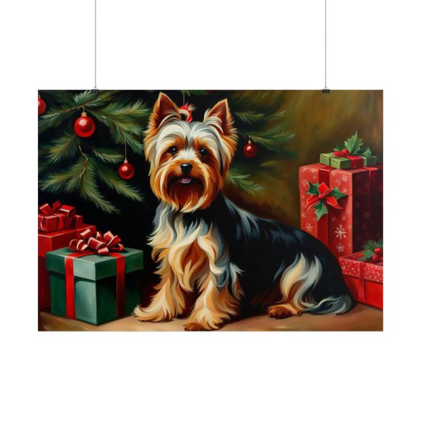101875-301.jpg Yorkshire Terrier Vintage Christmas Poster