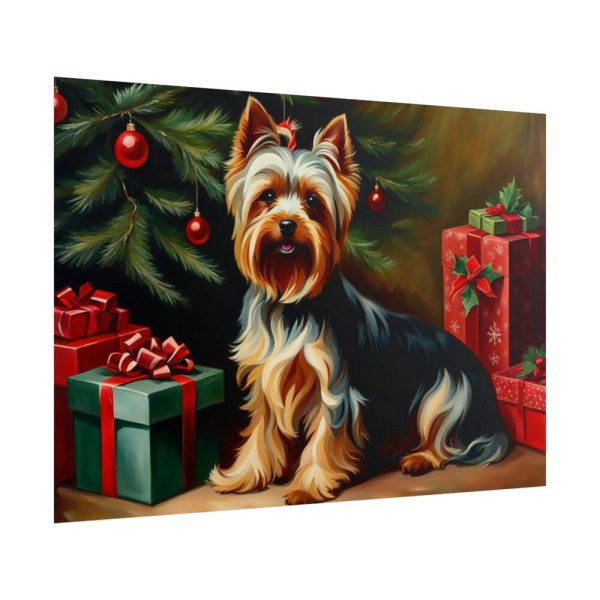 101875-302.jpg Yorkshire Terrier Vintage Christmas Poster