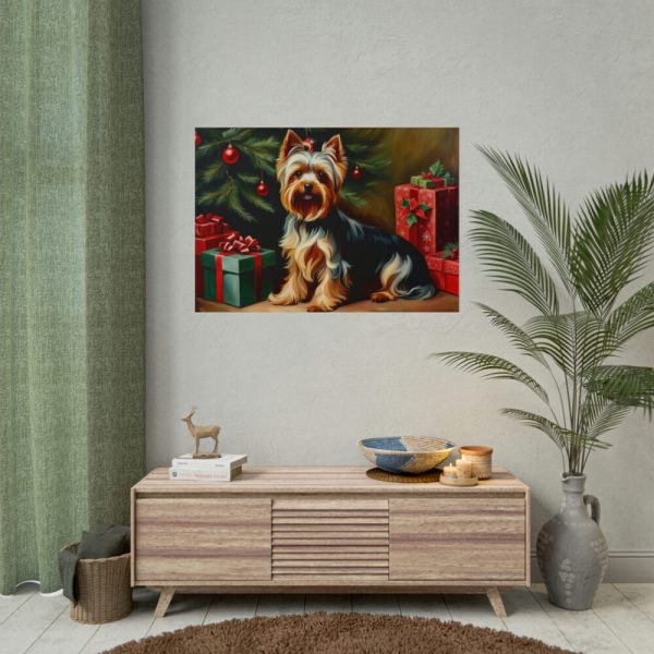 101875-303.jpg Yorkshire Terrier Vintage Christmas Poster