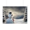 101875-321.jpg Christmas Landscape Snowman Poster