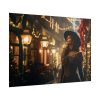 101875-342.jpg Vintage Woman In Town At Christmas Poster