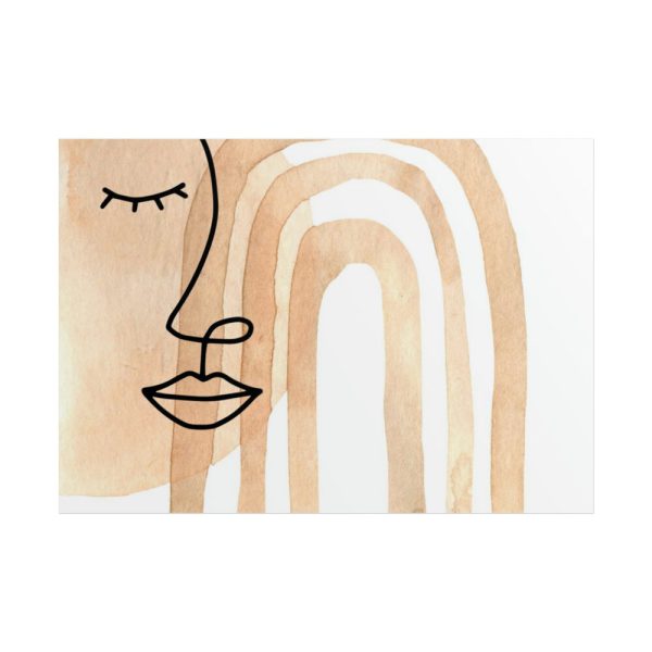 101875-350.jpg Boho Rainbow Line Art Face Poster
