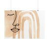 101875-351.jpg Boho Rainbow Line Art Face Poster