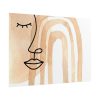 101875-352.jpg Boho Rainbow Line Art Face Poster