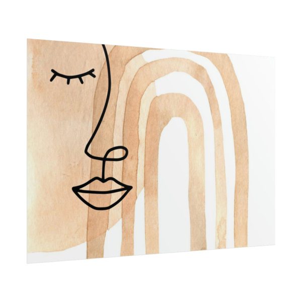 101875-352.jpg Boho Rainbow Line Art Face Poster