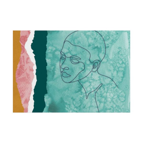Abstract Black Woman Face Poster