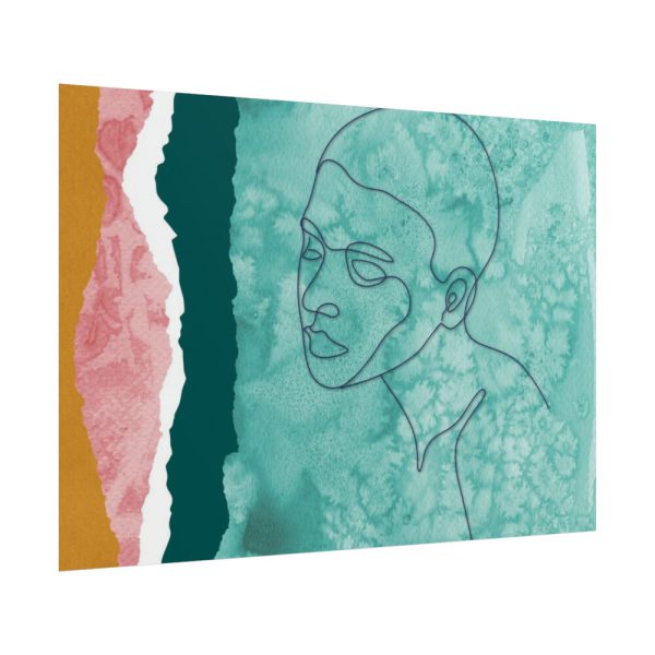 Abstract Black Woman Face Poster