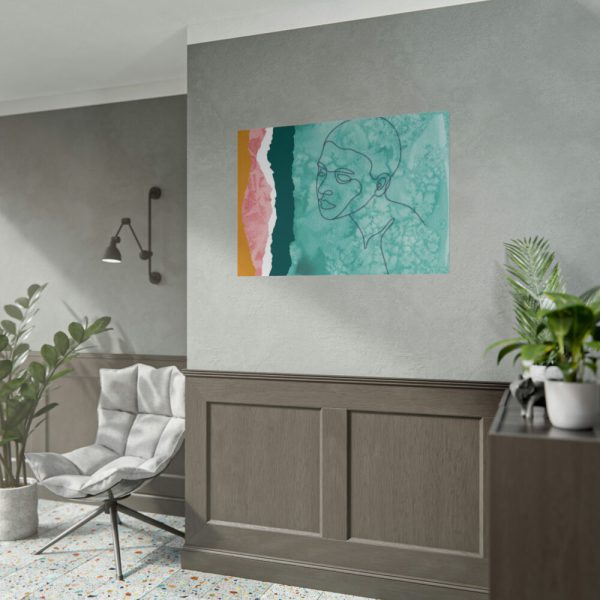 Abstract Black Woman Face Poster
