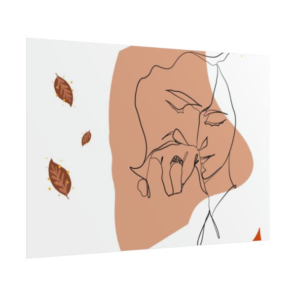101875-387.jpg Abstract Shape With Autumn Leaves Poster