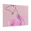 101875-462.jpg Pink Woman Abstract Line Drawing Poster
