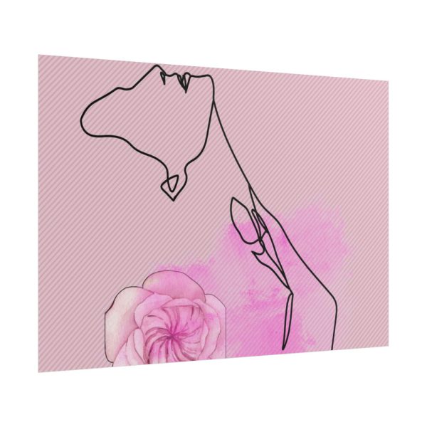 101875-462.jpg Pink Woman Abstract Line Drawing Poster