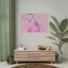 101875-463.jpg Pink Woman Abstract Line Drawing Poster