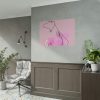 101875-464.jpg Pink Woman Abstract Line Drawing Poster