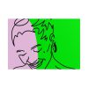 101875-485.jpg Woman Smiling and Looking Down Poster
