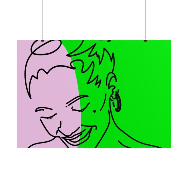 101875-486.jpg Woman Smiling and Looking Down Poster