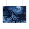 Moon in Mountains Poster
