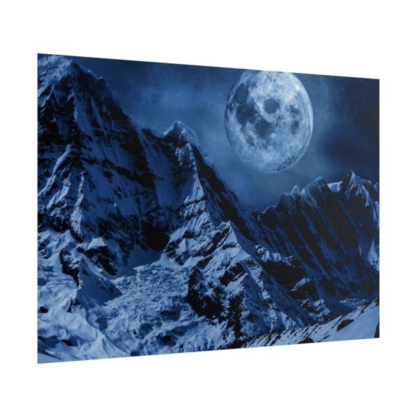 Moon in Mountains Poster