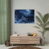 Moon in Mountains Poster