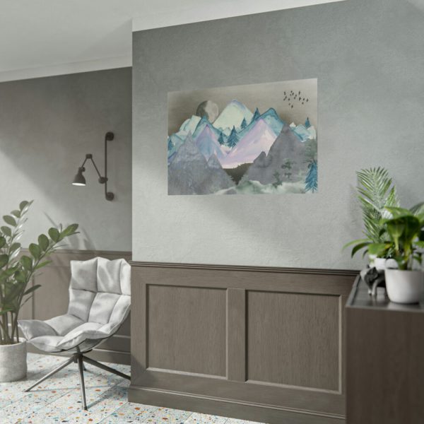 101875-559.jpg Mountain Landscape Watercolor Poster