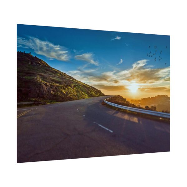 101875-582.jpg Mountain Road Sunset Poster
