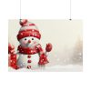 101875-626.jpg Cute Snowman With Copy Space Poster