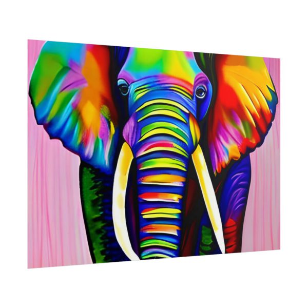 101875-637.jpg Rainbow Colored Elephant I Poster