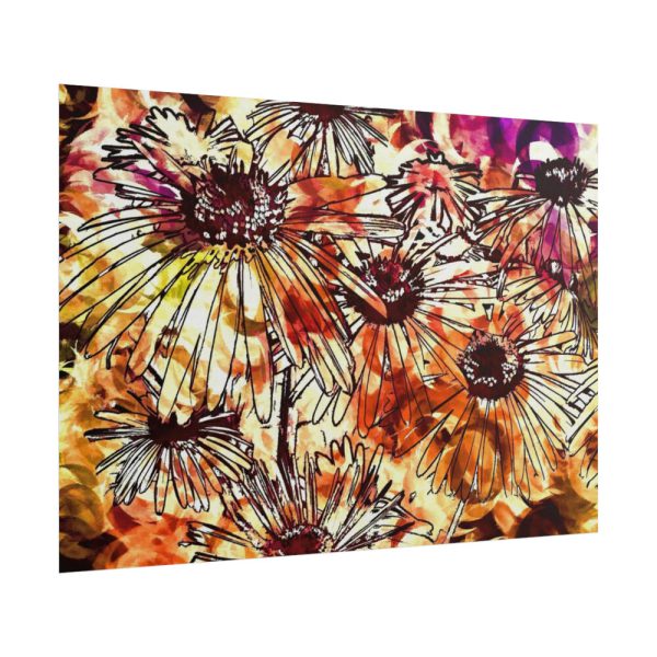 Abstract Flowers Poster