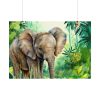 Elephant in African Jungle Poster