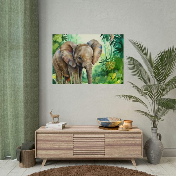 Elephant in African Jungle Poster