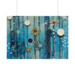 Geometric Abstract Blue Painting Poster - Image 12
