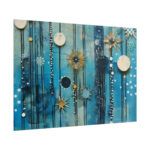 Geometric Abstract Blue Painting Poster - Image 13
