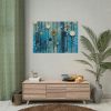 101875-683.jpg Geometric Abstract Blue Painting Poster