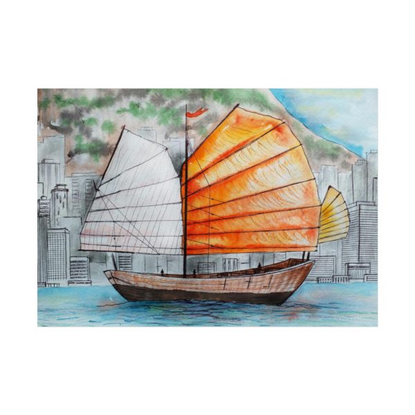 101875-690.jpg Traditional Chinese Sailing Ship Poster