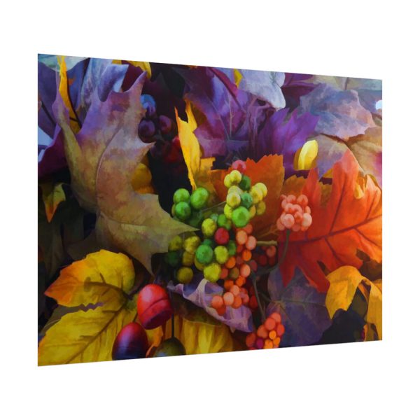 101875-697.jpg Autumn Leaves, Berries, Acorns Poster
