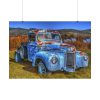 101875-731.jpg Vintage Blue Pickup Truck Poster