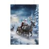 101894-106.jpg Santa And Reindeer In Snow Poster