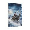 101894-107.jpg Santa And Reindeer In Snow Poster