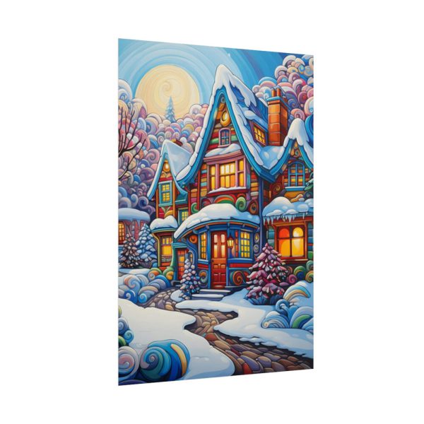 101894-112.jpg Christmas House Fantasy Art Poster