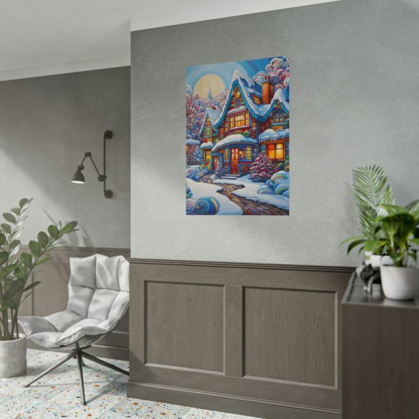101894-114.jpg Christmas House Fantasy Art Poster