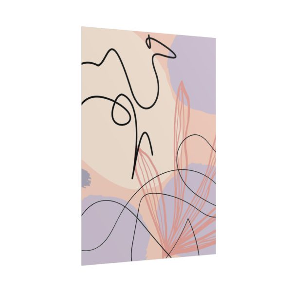 Minimal Drawing of a Camel Poster